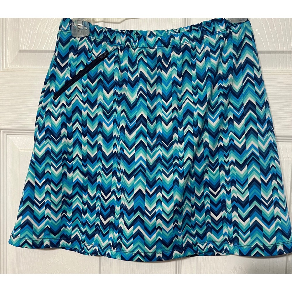 Festa Sports Skort Women's Medium‎ Blue Chevron Athletic Golf Tennis